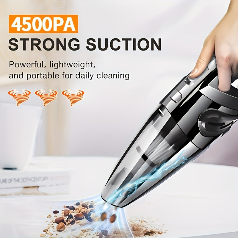 TEMU Portable Vacuum Cleaner, Wireless Handheld Commercial Vacuum Cleaner, Powerful Suction, Usb Charging, With Multiple Accessories, Suitable For