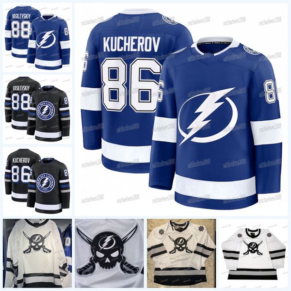 Tampa Bay Andrei Vasilevskiy Lightning 2024-25 Hockey Jersey Nikita Kucherov Brandon Hagel Anthony Cirelli Victor Hedman Jake Guentzel Cam A