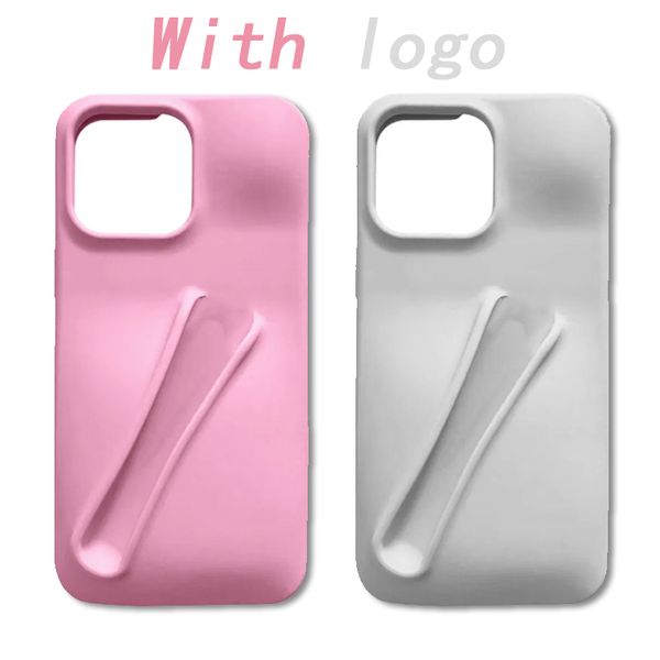 Hai Designer Lipstick Portable Case Design Lip Gloss Lipstick Lip Balm 3D Make-Up Silicone Phone Case for iPhone 15 14 13 12 Pro Max Lipglos