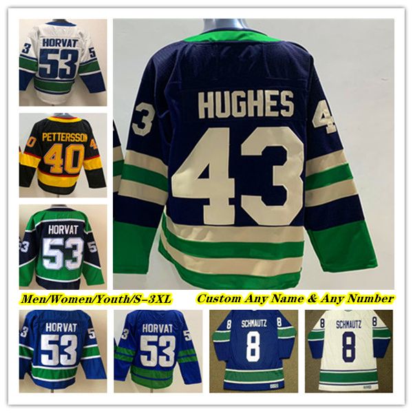 J.T. Miller Hockey Jersey Elias Pettersson Quinn Hughes Andrei Kuzmenko Brock Boeser Ian Cole Dakota Joshua Sam Lafferty Casey DeSmith Filip