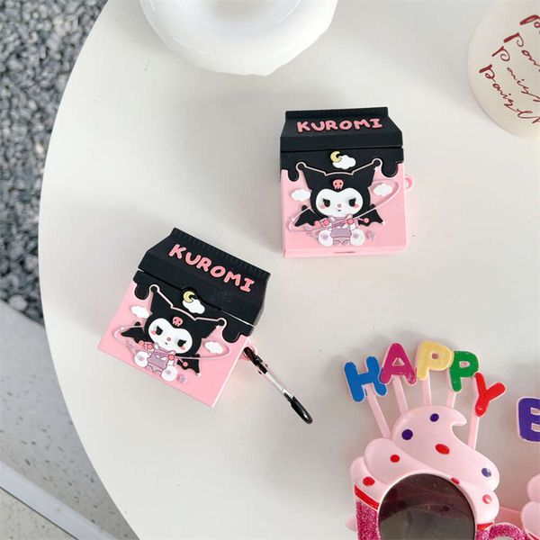 ddmygifts Paper box Kuromi Pro suitable for Bluetooth wireless 1-2-3 generation headphone case cartoon silicone soft