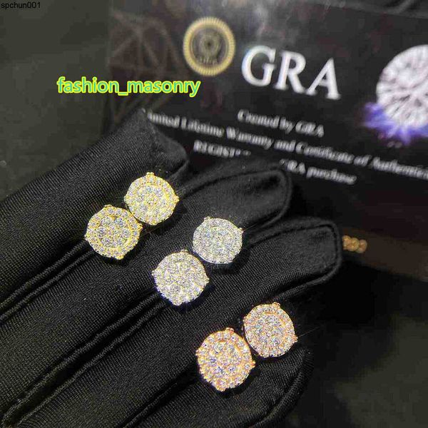 Jóias de grife de jóias preços de atacado Popular Hot Sale Iced Out 925 Sterling Silver Jewellery Moissanite VVS parafuso Brincos de categor
