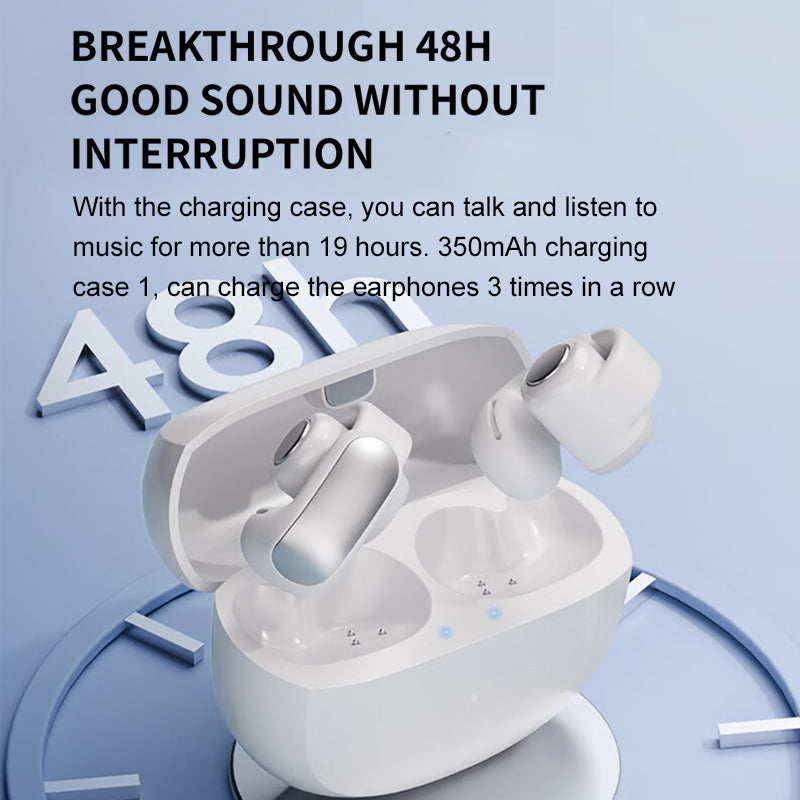 New Ultra Ear-Hook Earphones Wireless Bluetooth 5.3 Open Headsets HiFi Stereo Sport Earbuds HD Mic Call Ear Clip Headphones Long Standby