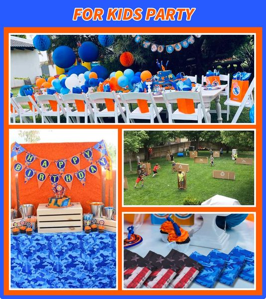 Party Supplies for Boys Birthday, Suitable for Nerf Party Favors, 10 Face Mask and Tactical Glasses, 200 Bullets, Outdoor Toys
