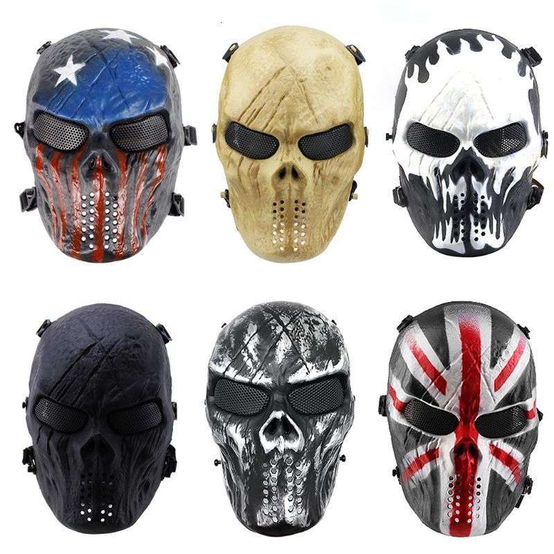 Party Masks Skull Airsoft Paintball Full Face Mask for Halloween Cosplay CS Wargame Military 230814