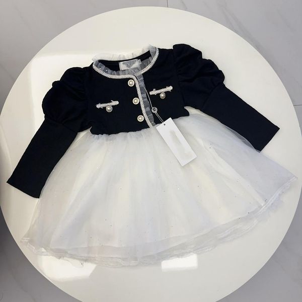 Designer Autumn Girls Princess kid luxury Dresses Kids Knitted Sweater Dresses Kids Fashionable Long Sleeve Solid Color Dress Skirts