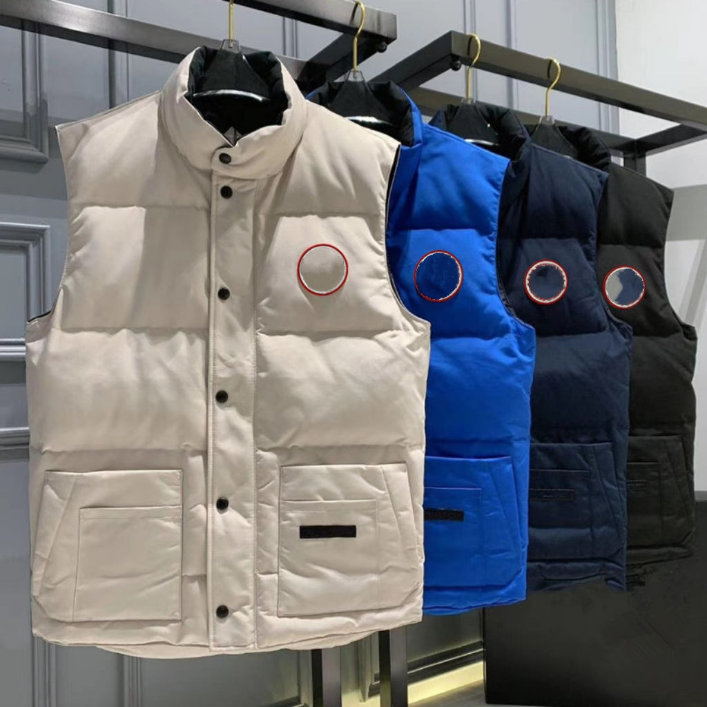Designers Down jacket Vest For Man And Women With Thick Warm Stand-Up Collar Vest