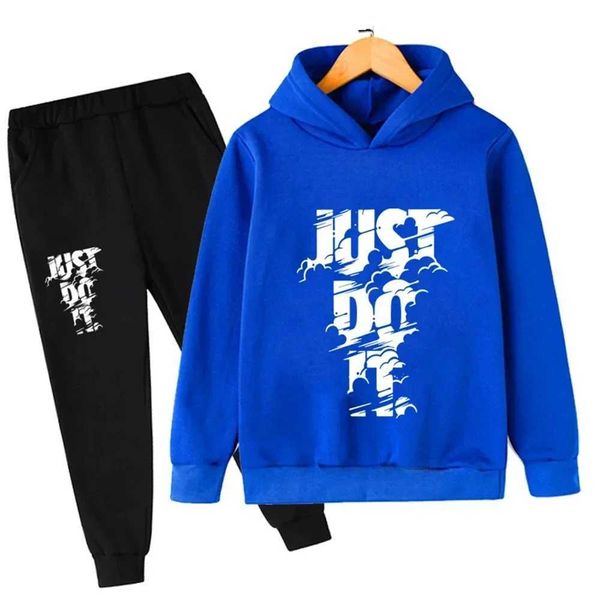 Clothing Sets Childrens spring-autumn casual sportswear boys and girls hoodies+pants 2-piece set daily childrens clothing set for ages 3-14