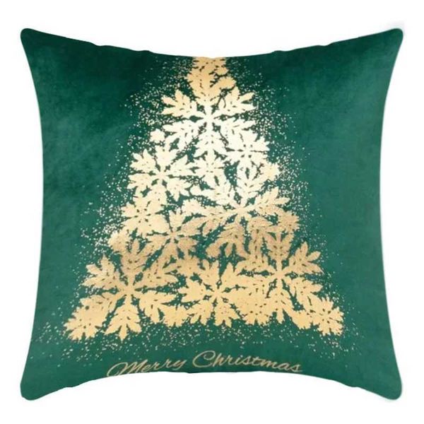 New Arrival 45 * 45cm Christmas decoration cover square sofa throw box print snowflake waist pad cover bedding Z241113