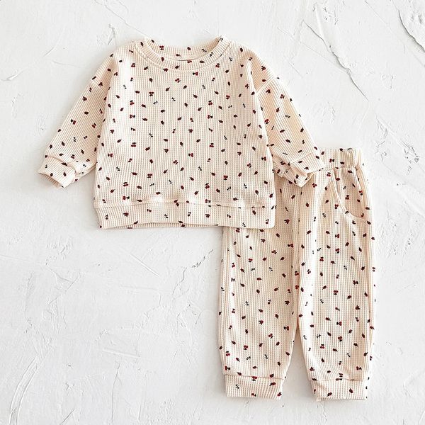 Toddler Kids Girl Outfit Cotton Clothes Set Many Fruits Print Sweatshirt Top Casual Pants 2pcs Spring Suit Baby Outfits 250117