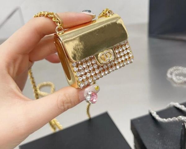 Luxury Designer Women&#039;s Mini Waist Bags Chain Caviar Crossbody Bag for Ladies Rhinestone Shoulder Bag Fashion Clutch Coin Purse