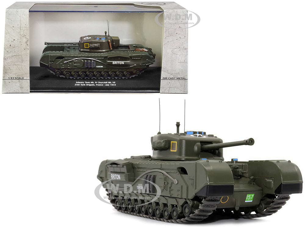 Infantry Tank Mk. IV Churchill Mk. VII "Briton" "UK 34th Tank Brigade France July 1944" 1-43 Diecast Model by AFVs of WWII