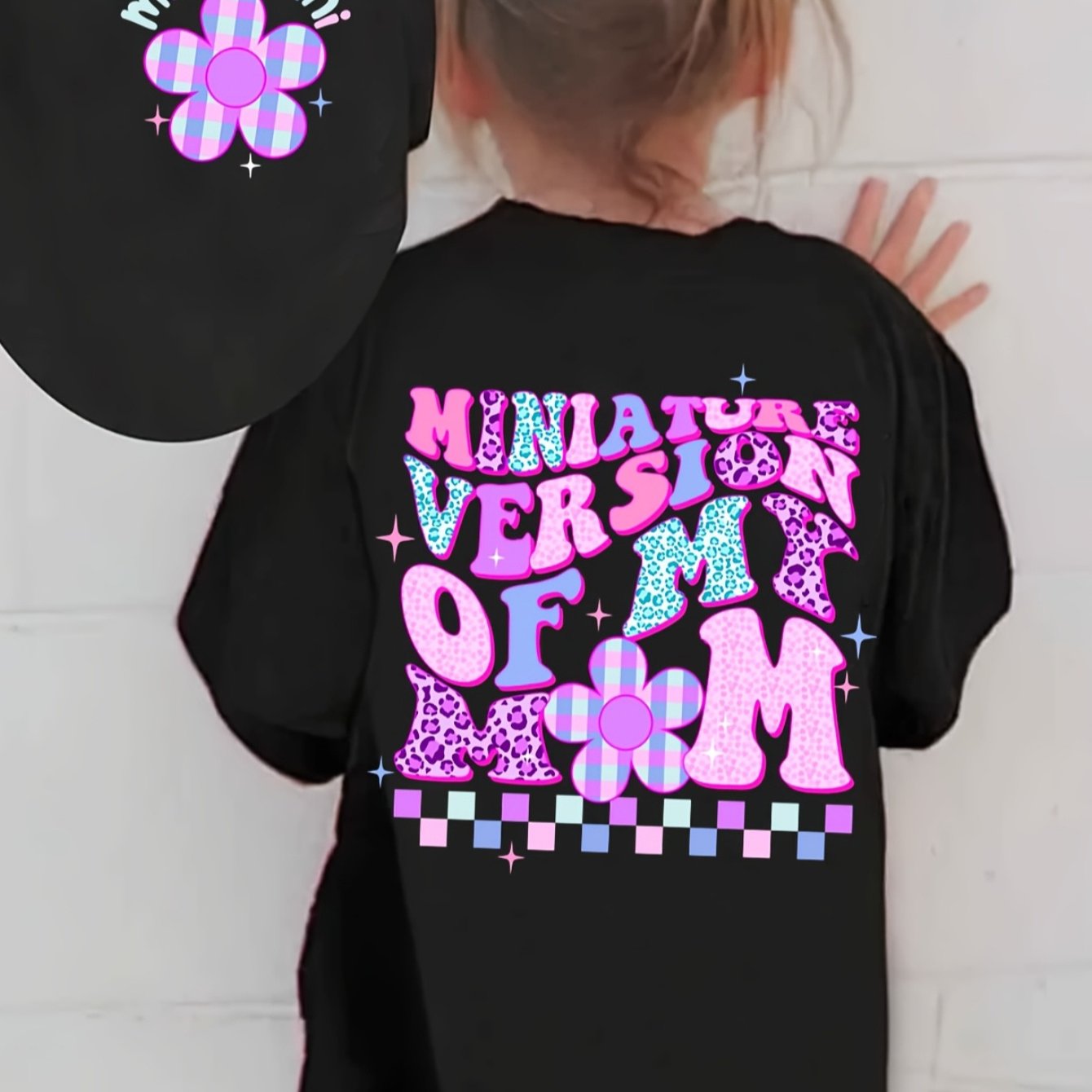 TEMU Day Fashion Girls T-shirt Loose And Comfortable Cotton Material, Youth Girls Clothing, All Season Wear