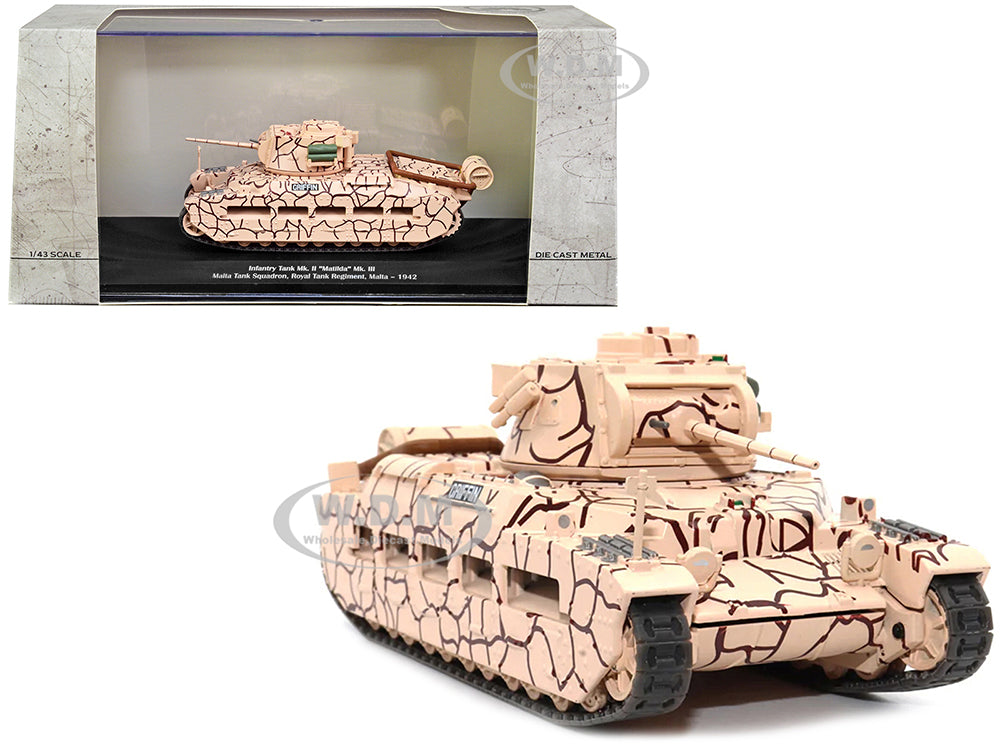 Infantry Tank Mk. II "Matilda" Mk. III "Griffin" "Malta Tank Squadron Royal Tank Regiment Malta 1942" 1-43 Diecast Model by AFVs of WWII