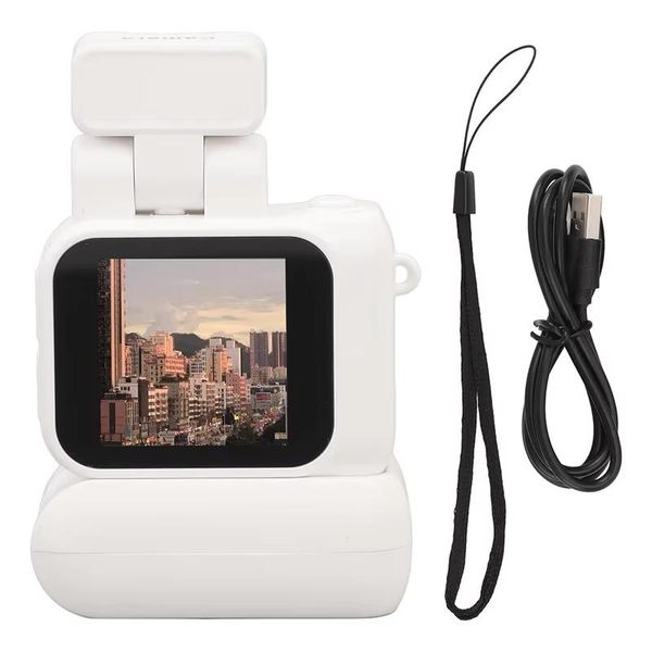 Mini Camera with Screen HD 1080p Retro Ultra Compact Camera with Flash Light and Battery Dock Student Small Camcorder Polaroid (photography)