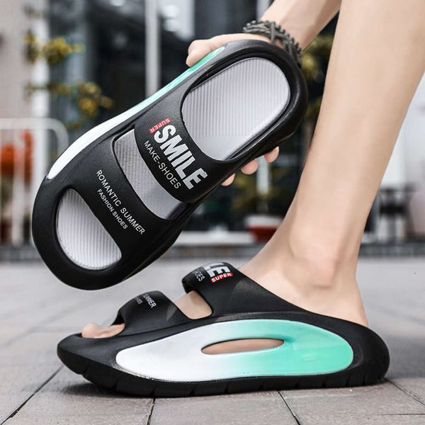 2024 Men&#039;s Sandal New Summer Sneaker Men Thick Bottom Platform Slides Soft Eva Slippers Casual Beach Shoes 50b98