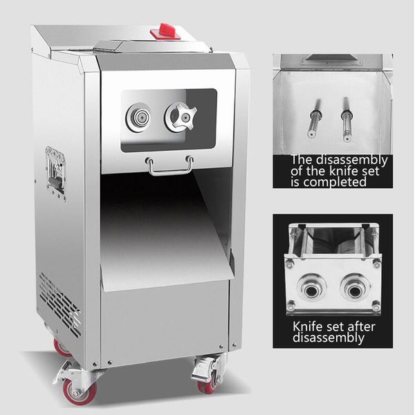 Meat Slicer Commercial Frozen Bone Cutting Machine Minced Lamb Bone Meat Cutter Chicken Duck Fish Ribs Lamb Cutting Kitchen Tool