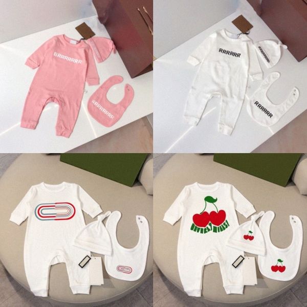 Romper born Baby newborn sets Kids Designer boys Girls 3 piece set Letter Costume infant Overalls Clothes Jumpsuit Bodysuit for Babies Outfi