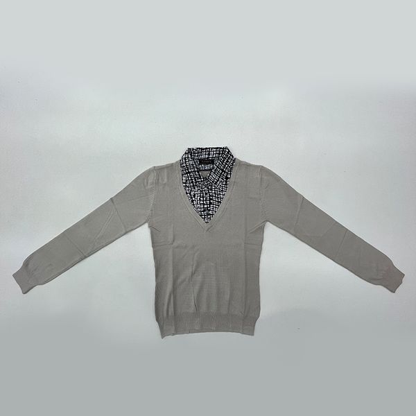 Limited time special offer casual knitted set in spring and autumn solid colors elegant and versatile big button pocket long V-cardigan