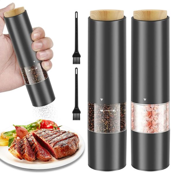 Electric Salt and Pepper Grinder Sets Manual Pepper Mill Automatic Spice Shakers Machine Kitchen Adjustable Core-Salt Grinder 240909