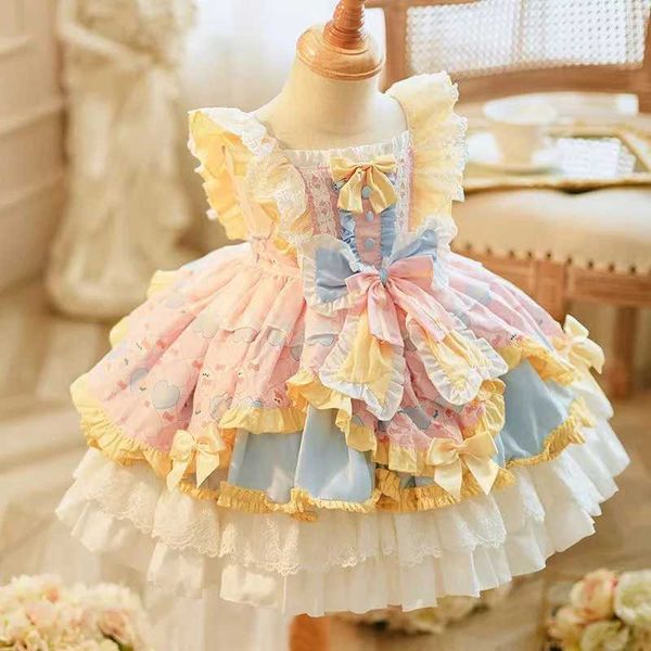 Children Clothing Girl Lolita Princess Dress Birthday Party Dress Baby Performance Children Fluffy Dress Fashionable M250114