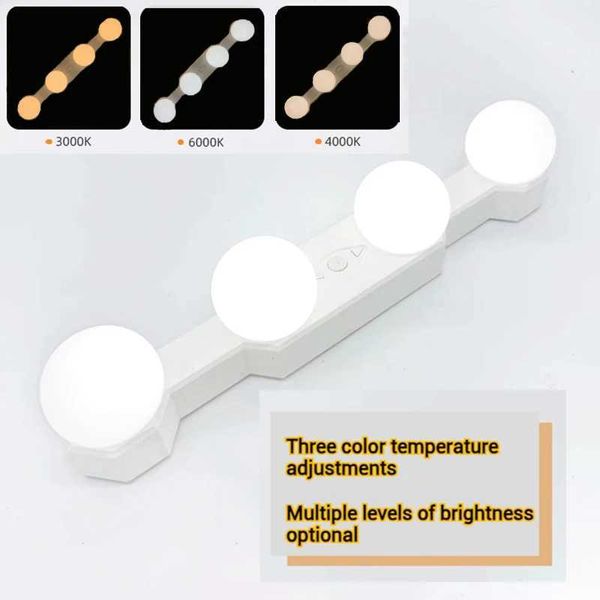 LED vanity light USB charging 4W suction cup makeup mirror light portable powder room wardrobe cardboard bathroom filling light B240815