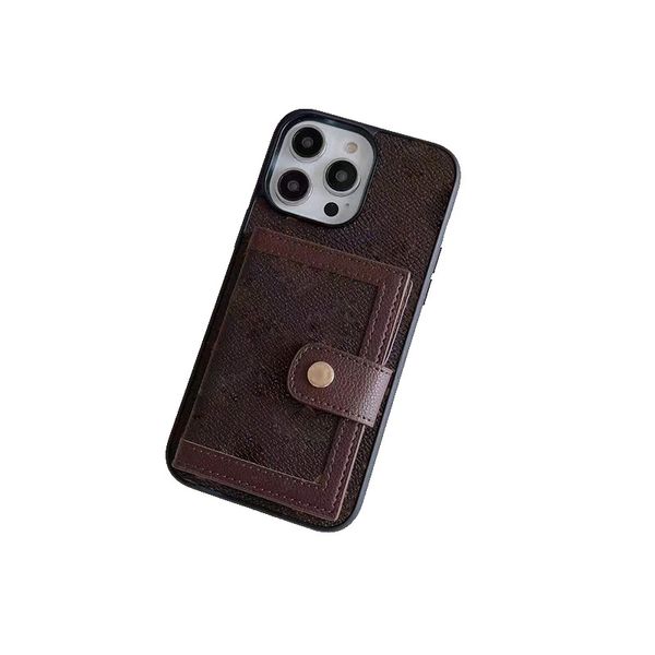 Card Holder Designer Phone Case for Apple iPhone 16 Pro Max Case 15 Promax 14 Plus 13 12 Mini 11 8 7 Luxury PU Leather Wallet Photo Frame Ba