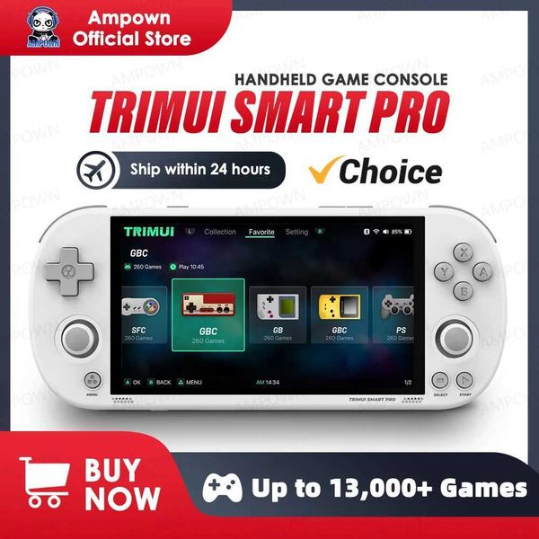 Trimui Smart Pro Handheld Game Console 4.96IPS Sn Linux System Joystick RGB Lighting Smartpro Retro Video Game Player GiftC250212