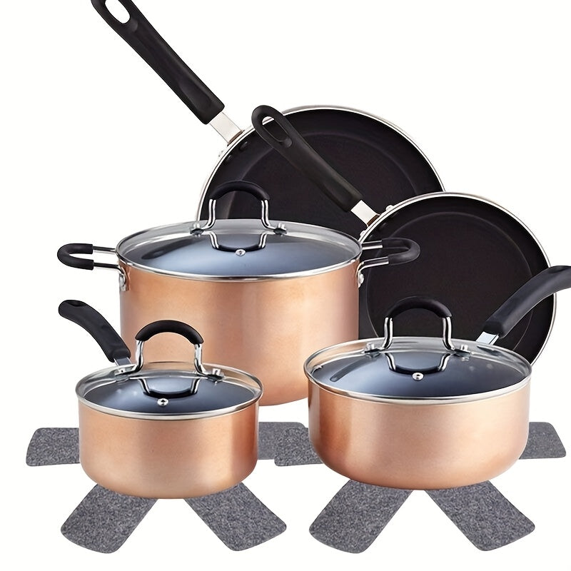 TEMU 6-12 Felt Pot And Pan Protectors - , Scratch-resistant Kitchen Storage Mats For Cookware, Glassware And More