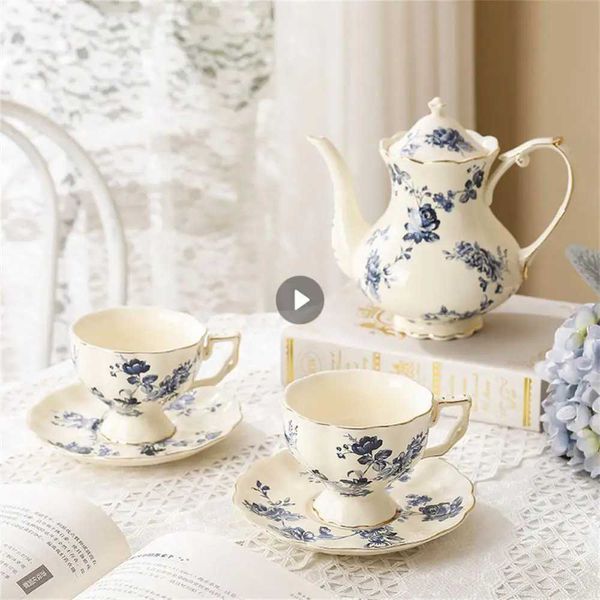 Coffee equipment comfortable handle heat-resistant and simple porcelain kitchen accessories afternoon tea cup and sauce set durable W241210