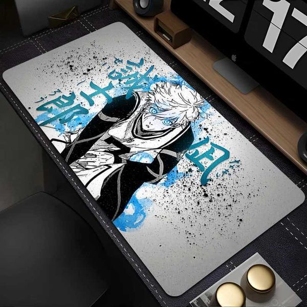 Mouse Pad Japan Anime Blue Lock Nagi Seishiro Mousepad PC Gamer Keyboard Rug Black And White Laptop Gaming Accessories Desk Mat O250118