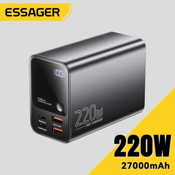 Essager 27000mAh Power Bank 100W PD QC3.0 Fast Charging External Spare Battery For iPhone 15-14-13-12 xm Macbook Air LaptopCL240808