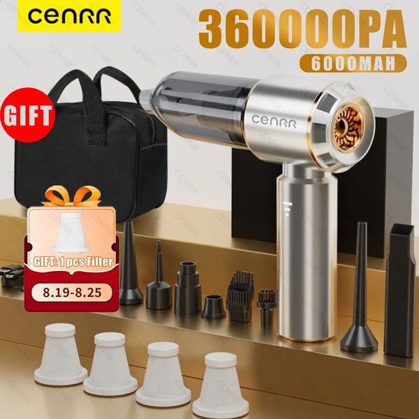 CENRR Mini Car Vacuum Cleaner 360000PA Cordless Electric Wireless Handheld Portable Robot Home Appliances 240824