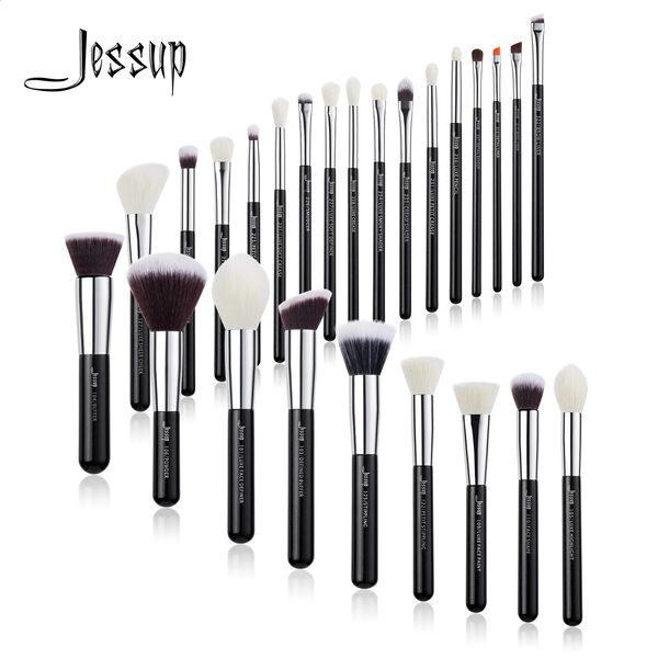 Jessup Makeup Brushes Set Foundation Powder Professional Make Up Brush Contour Blender Eyeshadow Blush 25pcs Goat Synthetic T175 240701