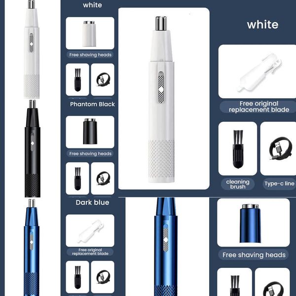 Update New Hair Trimmer Electric Clipper Rechargeable Multi-Kinetic 2In1 Fully Automatic Washable Shaving Nose Trimmer For Men