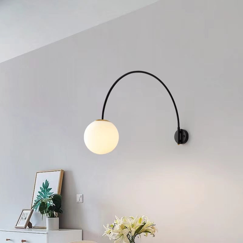 Elegant Nordic Inspired Ceiling-Mounted LED Reading Light Durable Swinging Arm Lighting Solution for Multiple Uses