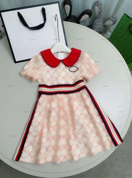 Luxury girls polo dress Grid letter love print Princess dresses summer kids designer clothes Various styles Girls skirts