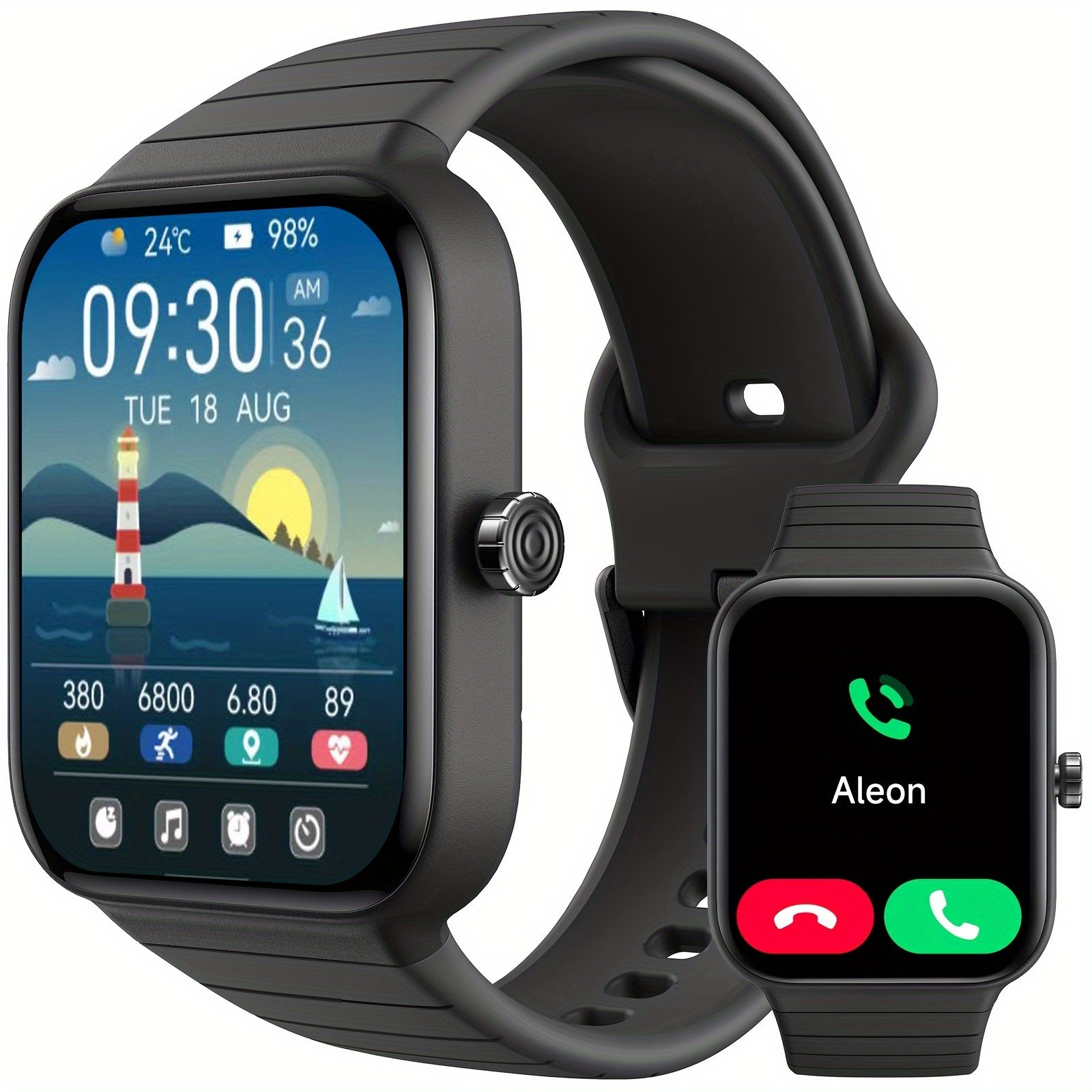 TEMU Faweio Smartwatch (answer-make Calls), 1.8 Inch Smart Watch For With 100 , Fitness Activity Pedometer, Compatible With And Iphone, Perfect Gift