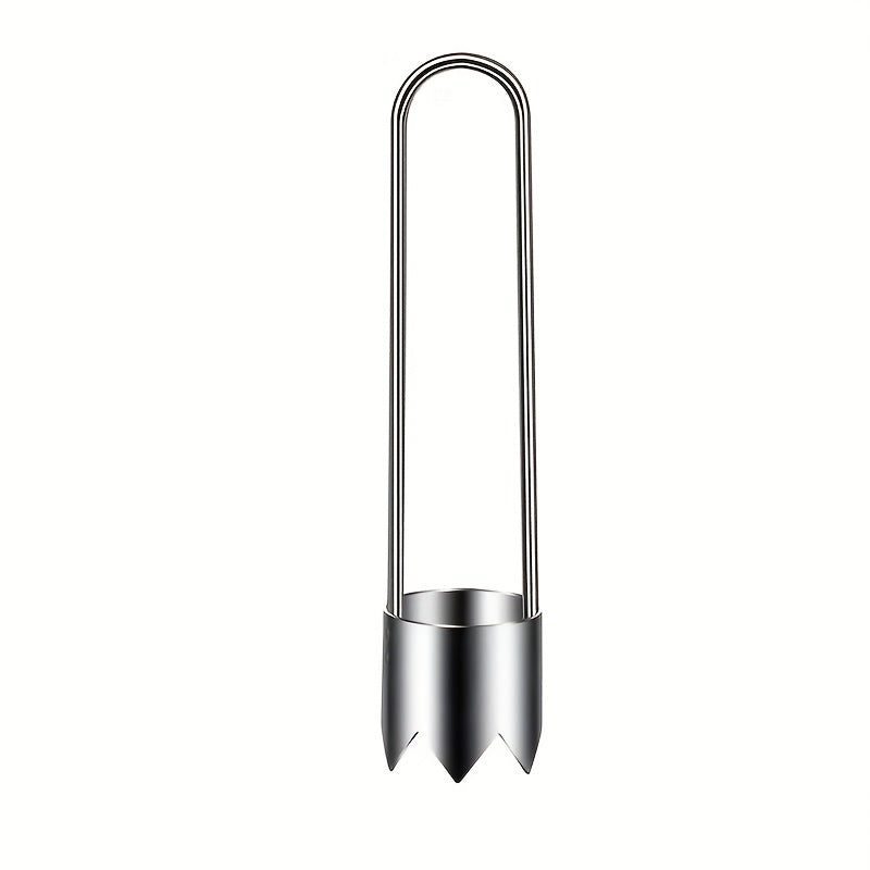 TEMU Stainless Steel Fruit And Vegetable Corer - Kitchen Tool For Removing Seeds From , , Tomatoes, Peppers - Durable And Versatile For All Your