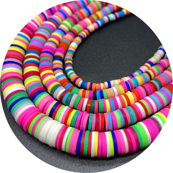 400pcs-Lot 3-4-5-6mm 16inch Round Slice Clay Beads Spacer Beads Polymer Clay Beads For Jewelry Making DIY Handmade Accessories