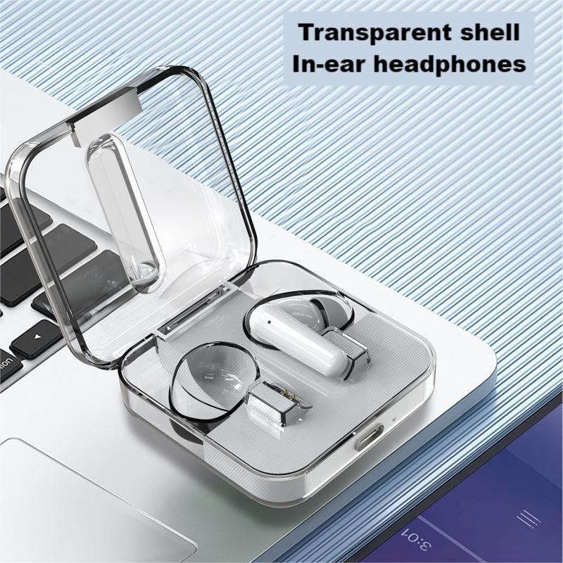 TWS Bluetooth wireless earphones In-ear headset Transparent shell Fingerprint control S168 Built-in Microphone High quality Sport Earphone Music hea