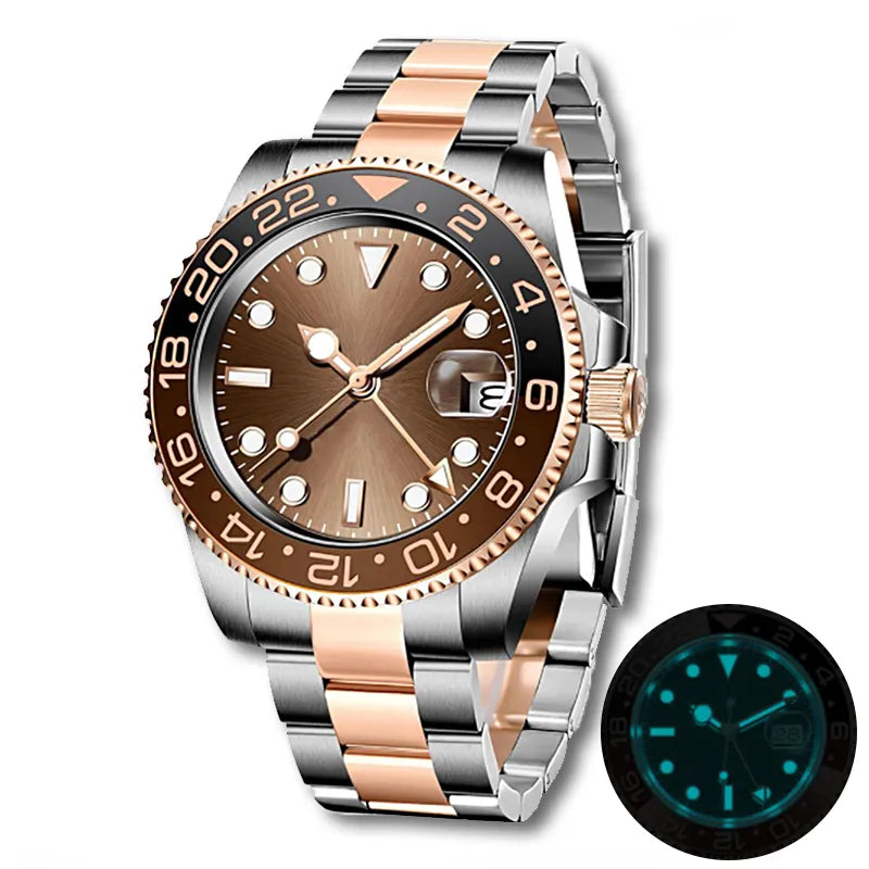 mens watch designer automatic sapphire 904L stainless steel sports watch luminous GMT Montre De Luxe root beer Luxury watches DHgate ST9 jason007 Wr