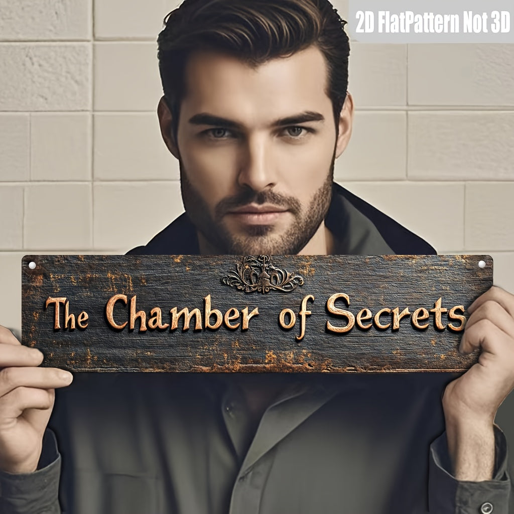 TEMU 2d Flat, 1pc The Metal Sign - Vintage Rustic Wall Decor, 3.94 X 15.74 Inches, Easy-to-hang, Durable Metal Plaque For Home, Cafe, Bar, Halloween,