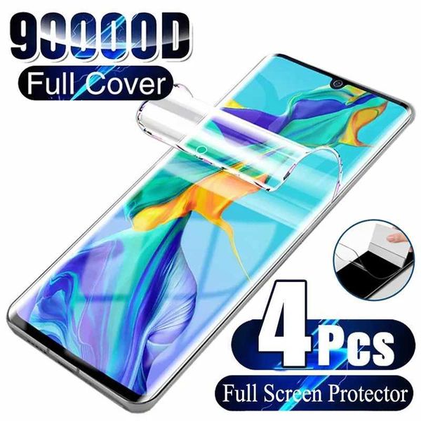 Cell Phone Screen Protectors 4PCS Hydrogel Film Screen Protector For Samsung Galaxy S10 S21 S9 S22 S23 S20 Ultra Plus FE Note 20 8 9 10 Scre