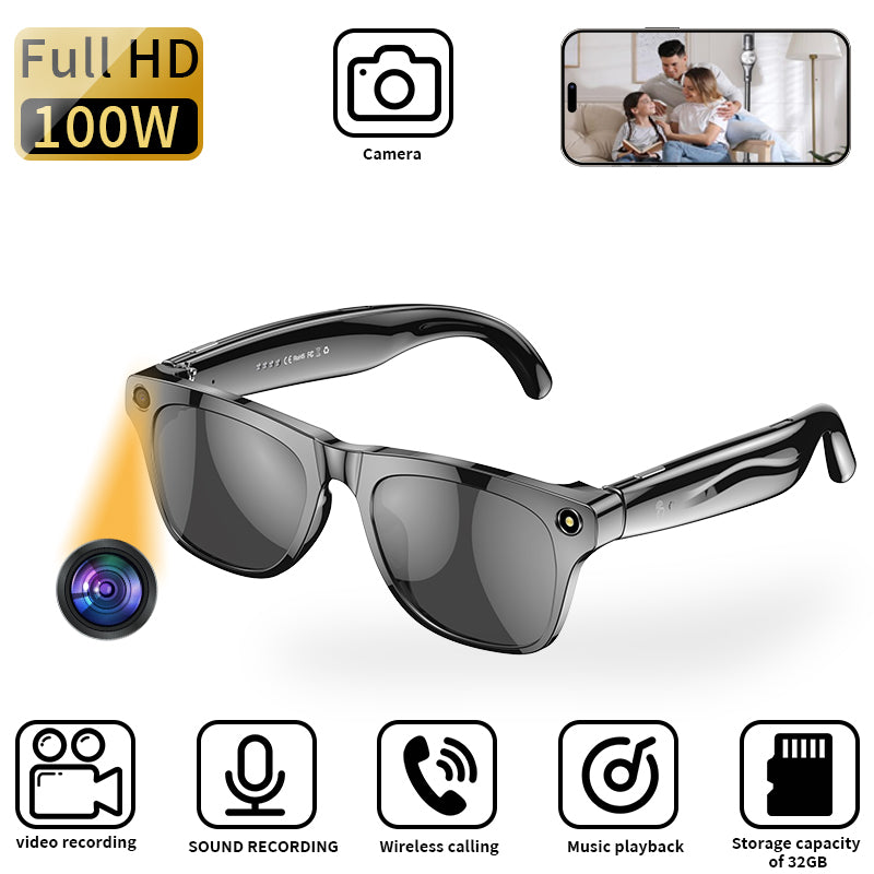 LIGE smart glasses, AI translation glasses, with 144 languages and accents, blue light filtering lenses, multi-functional smart glasses for men and