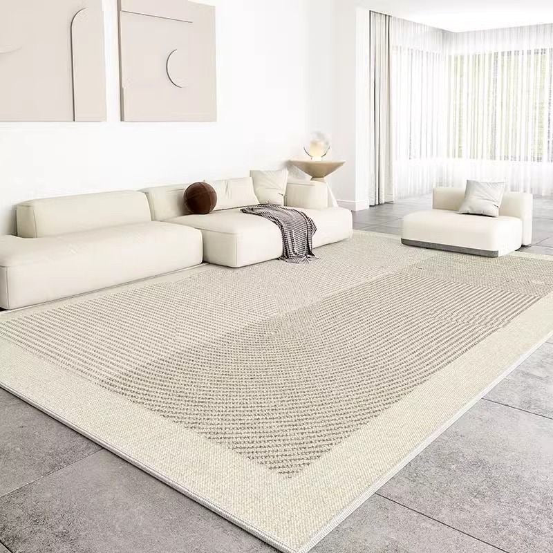4831-58.88-PTX-Minimalist Solid Color Carpet Living Room Sofa Large Area Decorative Rug Bedroom Lines Polyester Thickened Furry Home Floor Mats