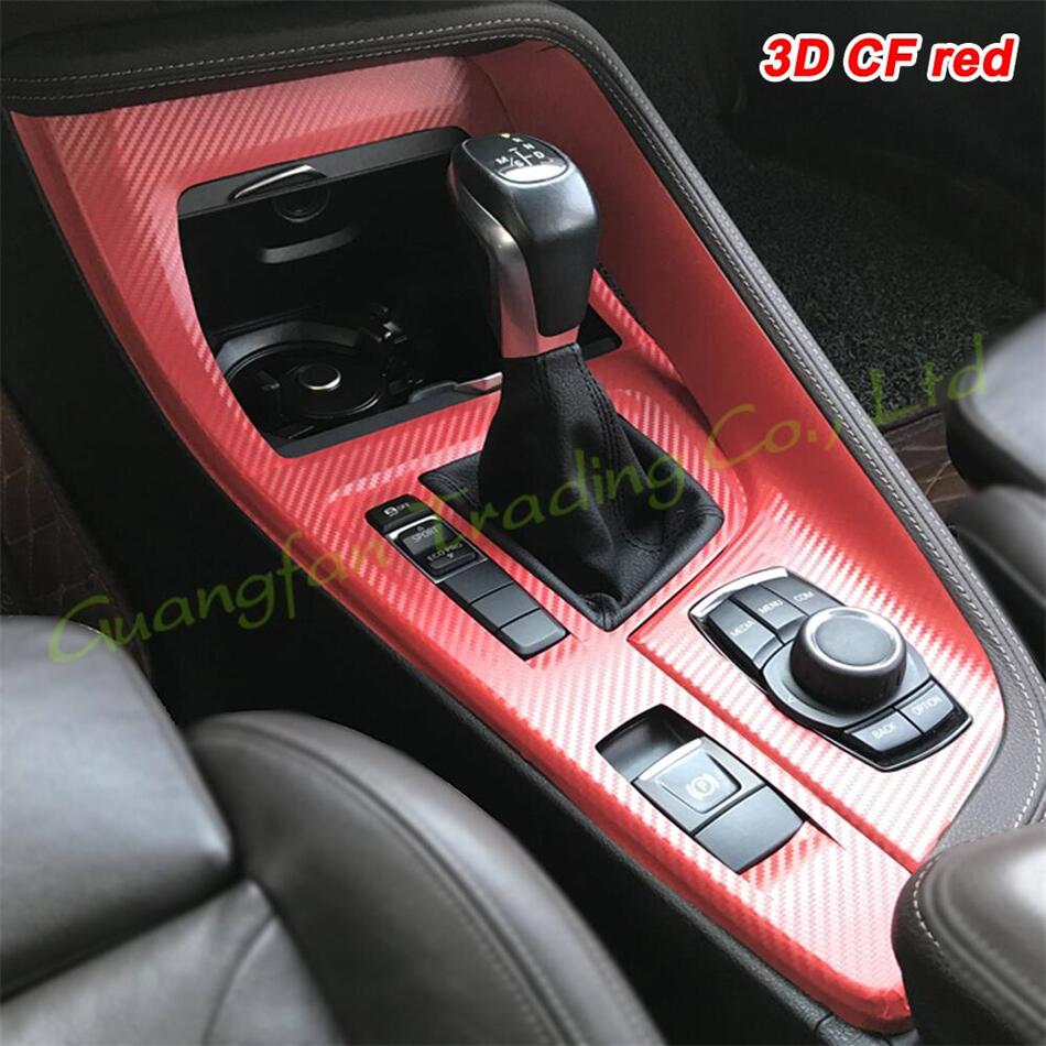 For BMW X1 F48 2016-2021 Car-Styling 3D-5D Carbon Fiber Car Interior Center Console Color Change Molding Sticker Decals