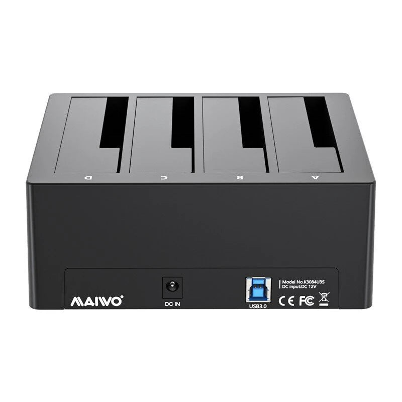 MAIWO K3084U3S 4-Bay Hard Drive Docking Station SATA to USB3.0 HDD Docking for 2.5-3.5 inch HDD-SSD Station External SAT