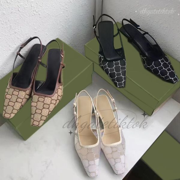 Dress Shoes Slingback shoes Rubber Leather Ankle Strap Women sandales