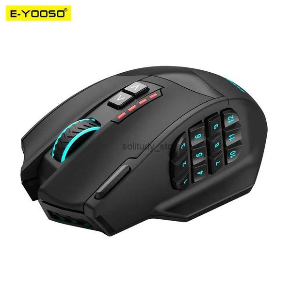 Mice E-YOOSO X-33 RGB USB 2.4G Wireless Gaming Mouse 16000 DPI 16 buttons Programmable game Optical mice for Computer PC Laptop Q240613